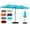 Turquoise, variant on Gymax 13FT Double-sided Patio Umbrella w/ Crank Handle Umbrella Base Safety Lock Turquoise