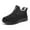 black, variant on Women's Winter Cotton shoes - Black Waterproof Snow shoes with Warm Fur Lining & Slip-On Convenience
