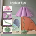 thumbnail image 3 of Purple Funky Table Lamp with Pleated Lamp Shape, Unique Table Lamp for Bedroom, Sage with Purple Table Lamp Bedside Lamps for Nightstand, Living Room (Purple), 3 of 16