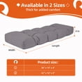 thumbnail image 6 of ROFIEJOX 4-Inch Tufted Patio Bench Cushion, 36" x 14", Non-Slip Outdoor Seat Pad for Porch Swing and Garden Furniture, Gray, 6 of 7