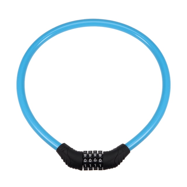 Unique Bargains Bike Cable Lock, 4 Digit Resettable Combination Lock, 2 Feet