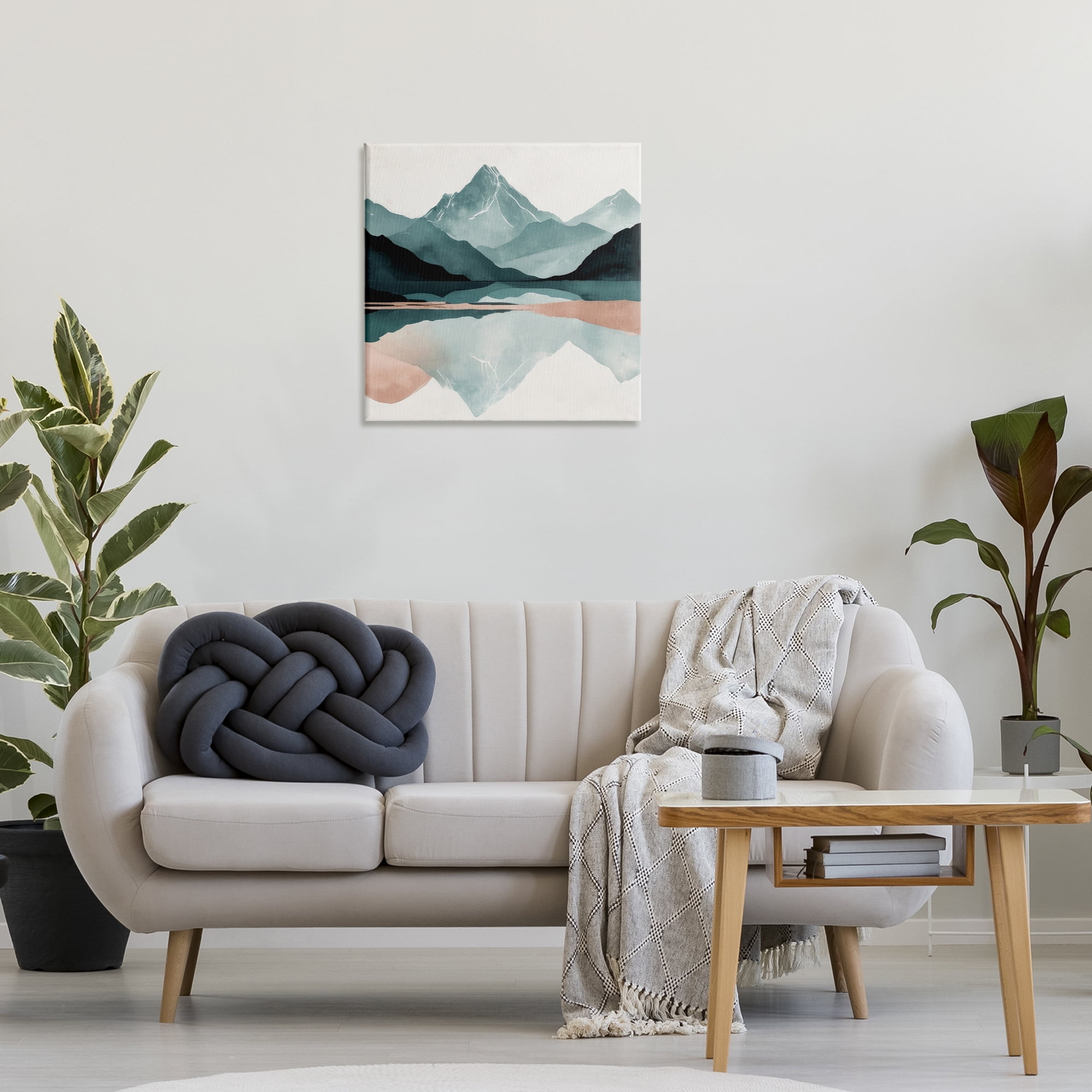 Stupell Industries Reflections of High Peaks Landscape & Nature Painting Wrapped Canvas Art Print Wall Art, 24 x 24