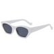 thumbnail image 1 of Qarigey Gafas enmarcadas pequeñas de moda para personas de moda Gafas de sol de color caramelo Gafas sin marco Lentes Marco blanco, 1 of 6