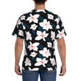 thumbnail image 3 of Vsdgher Lilies Flowers Print Men's Dry Fit Mesh Athletic Shirts Moisture Wicking Tennis T-Shirt Tops, 3 of 9