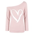 thumbnail image 4 of Aoiroe Women's Off The Shoulder Tops,Thermal Sweater Lightweight Oversized Pullovers Oversized Sweater Women's Fashion Hoodies & Sweatshirts Womens Tunic Tops Light Pink 4XL, 4 of 5