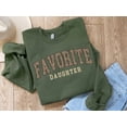 thumbnail image 4 of Favorite Daughter Sweatshirt – Leopard Print Funny Daughter Gift, Cute Sibling Humor Sweater, Best Daughter Pullover from Mom or Dad, 4 of 7