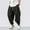 Black, variant on LoyisViDion Men Pants Men's Fashion Casual Loose Solid Color Harem Pants Wide Leg Elasticated Pants