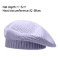 thumbnail image 4 of Boina de otoño e invierno para mujer, gorro de artista de punto mezclado, gorro Bailey, 4 of 5