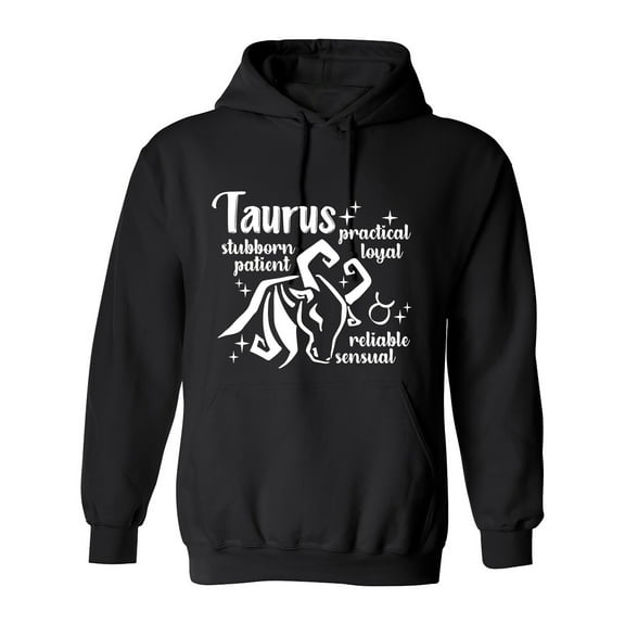 Taurus Practical Loyal Stubborn Patient Reliable Sensual Sarcastic Humor Novelty Funny Men's Hoodies