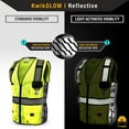 thumbnail image 2 of KwikSafety (Charlotte, NC) RoadBOSS Premium Safety Vest (LIMITED EDITION Truck Tread Design) 11 Pockets Class 2 High Visibility ANSI OSHA Construction HiViz Mesh Zipper Men Work | Yellow 2XL, 2 of 6