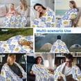 thumbnail image 5 of Summer Lemon Cooling Blanket, Lightweight Breathable Summer Throw Blanket with Double Sided Cold Effect, Navy Blue Spring Floral Botanical Picnic Beach Blankets Bed Sheet for Hot Sleepers 60"x80", 5 of 8