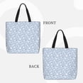 thumbnail image 2 of Fotbe Gray White Floral Bolsa Tote con Estampado para Mujer, Bolsos con Cremallera, Bolsa de Hombro Casual de Gran Capacidad con Bolsillos Internos, 2 of 7