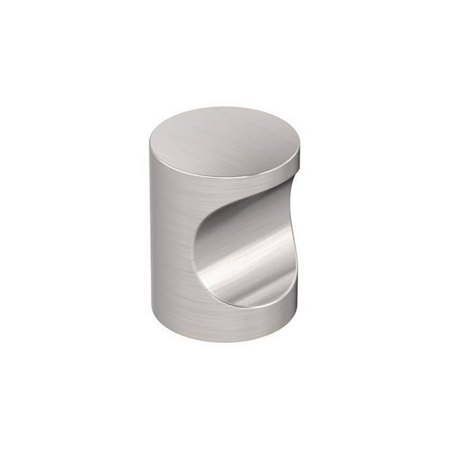 Pomo de armario Amerock Whistle, redondo, contemporáneo, níquel