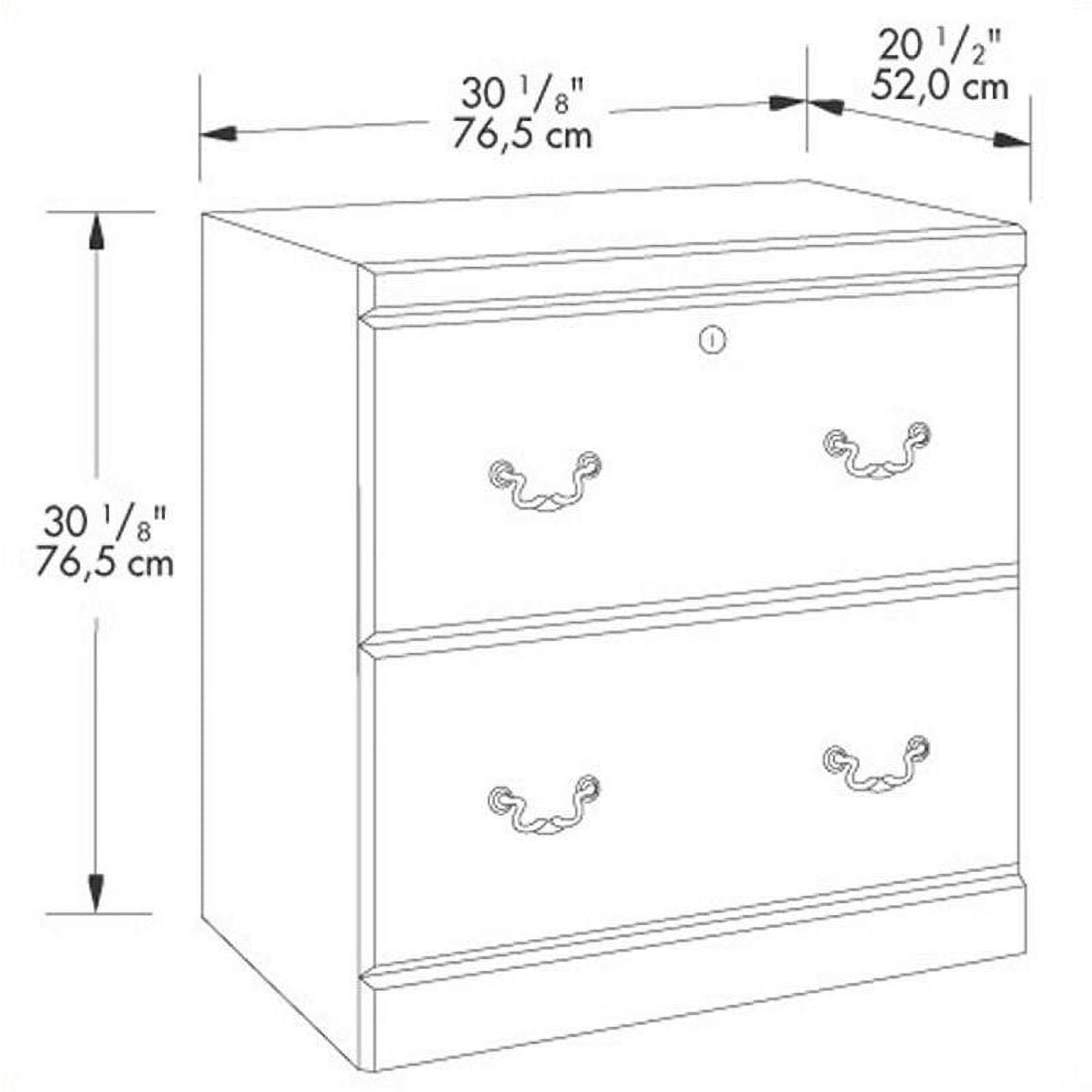 Pemberly Row Traditional Wood 2 Drawer Lateral File Cabinet in Classic Cherry