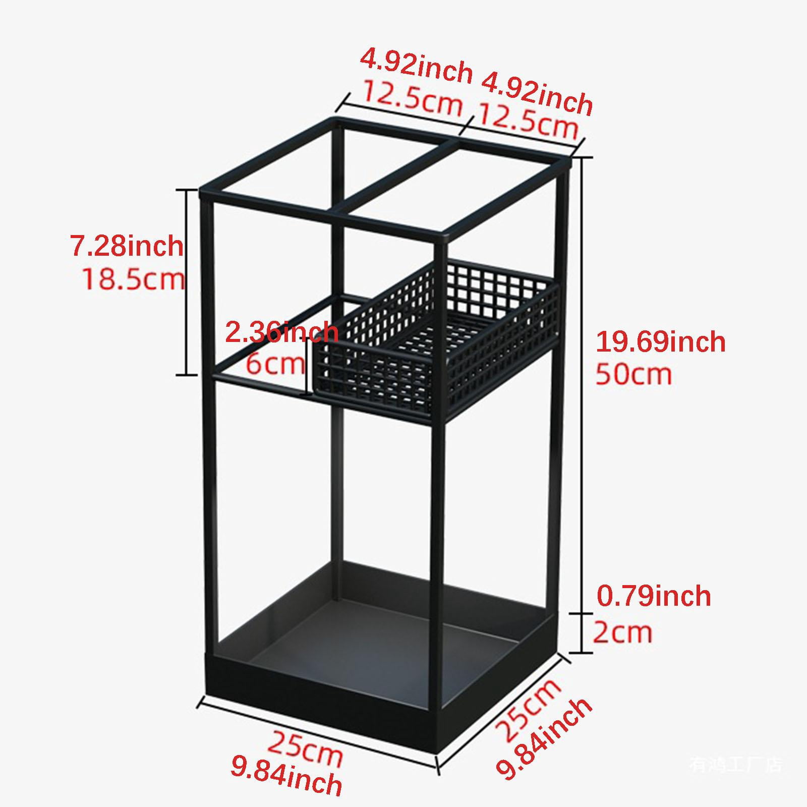 Fiocias Umbrella Stand Stable Space Saving Portable Convenient Umbrella Organizer Holder Black