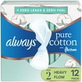 thumbnail image 1 of Always Pure Cotton with FlexFoam Pads, Size 2, Heavy, with Wings, Unscented, 1 of 17