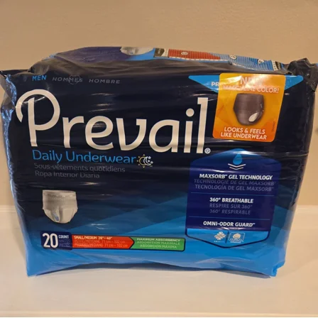 Prevail Daily Men'S Incontinence Underwear Pull-Up Diapers, Maximum S/M 28"-40 ?