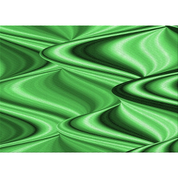 Ahgly Company Indoor Rectangle Patterned Green Area Rugs, 2' x 5'