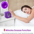 thumbnail image 5 of GJX Digital Alarm Clock Kids with Snooze and Nightlight - Easy Setting Silicone Clock Display Time,Date - Loud Alarm Clock for Bedroom - Battery Powered (Purple), 5 of 7