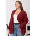 thumbnail image 4 of Daystry Fall Winter Womens Plus Size Open Front Casual Long Sleeve Chunky Cable Knit Classic Sweaters Cardigan, 4 of 8