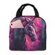 thumbnail image 1 of Easygdp Watercolor Painting White Horse Bolsa Térmica Premium - Tela Oxford Impermeable, Gran Capacidad, Bolsillo Frontal, Unisex para Trabajo, Escuela, Actividades al Aire Libre y Picnics, 1 of 8