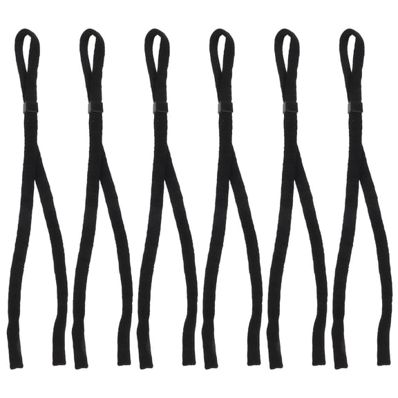 unbranded 6Pcs Elastic Eyeglasses Sunglasses Straps Adjustable Eyewear Retainer Sports Glasses Holder Straps (Black)