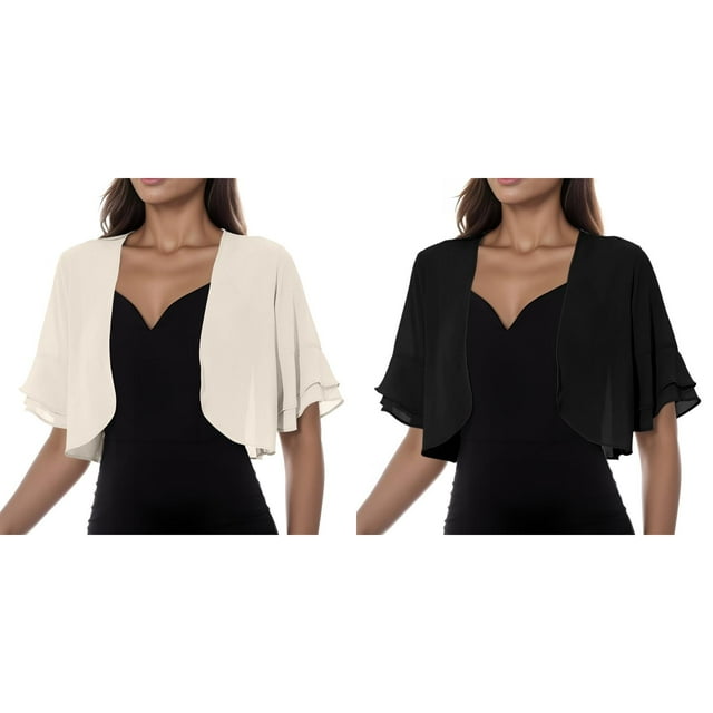 (2-Pack) Kcodviy Women Solid Mesh Cardigan Sweater Knit Irregular Short Sleeve Loose Womens Long Sleeve Leopard Print Cardigan Beach Holiday Tops