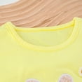 thumbnail image 4 of Little Girls Summer Outfits Toddler Easter Clothes Baby Outfit Cute Bunny Bow Applique Shirts Tops Denim Shorts Set Clothes, 4 of 8