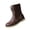 Brown, variant on EKVAHL Women's Mid Calf Winter Boots, Non‑Slip Faux Leather Tennis Shoes, Faux Fur Lined Orthopedic Walking Booties For Cold Weather Black