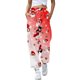 thumbnail image 1 of Gibobby pantalones negros mujer Mujer Otoño e Invierno Casual moda Navidad divertido impreso cintura elástica pantalones deportivos pantalones casuales (Rojo, M), 1 of 5