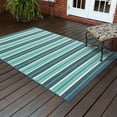 thumbnail image 4 of Style Haven  Martinique Feeling the Blues Striped Indoor Outdoor Rug 6'7" x 9'6" 6' x 9' Outdoor, Indoor Kitchen, Patio, Dining Room Rectangle, 4 of 5