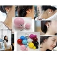 thumbnail image 6 of U8MO 5 Pairs Candy Color Pearl Double Side Front and Back Post Ear Stud Earrings -K: Light Green, 6 of 7