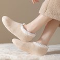 thumbnail image 3 of CSChome Floor Socks Women Floor Shoes - Solid Color Thick Plush Lining Non-Slip Warm Soft Slippers, 3 of 7