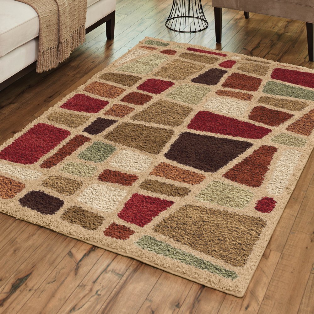 Orian Rugs Geometric Streetfair Modern Area Rug, Beige