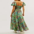 thumbnail image 3 of PENGXIANG Robe à Manches Courtes Imprimé Fleurs avec Décolleté Sweetheart pour Femme, 3 of 6
