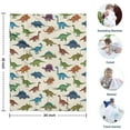 thumbnail image 4 of Beige Colorful Dinosaurs Pattern Blanket,Comfortable Soft Flannel Throw Blanket,All Season,Warm Lightweight Blankets for Sofa Bed Couch Living Room Chair,30"x40", 4 of 4