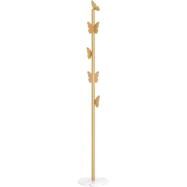 Coat Rack Floor Hanger Coat Rack Freestanding Metal Coat Stand Creative Butterfly Coat Tree Marble Base Coat Shelf For Living Room Bedroom Coat Holder free standing
