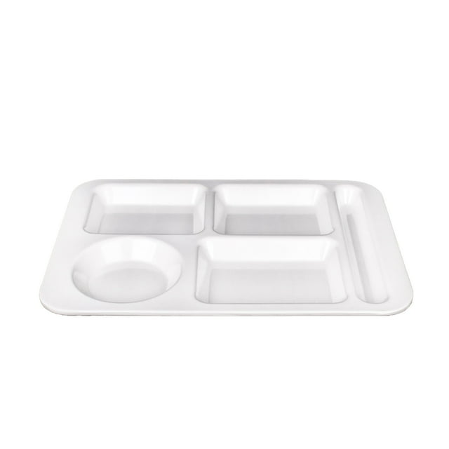 Binwennn Heat Imitation Porcelain Compartment Fast Food Trays Specifically Designed For School And Unit Canteens Commercial Grade Tableware round Kitchen Tables Set Plate Mat Set Christmas Dinning