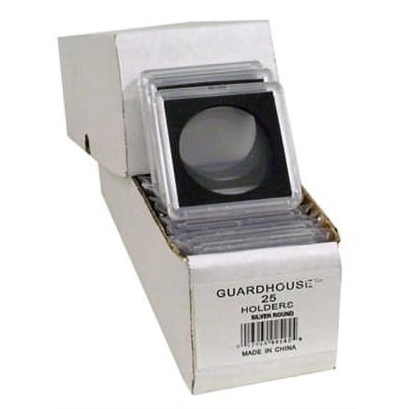 Guardhouse 2x2 Tetra Snaplock Coin Holders, Silver Round 39mm