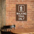 thumbnail image 4 of Walking Trail Only Sign 12X8 Inch Tin Sign Great For Garden And Yard Wall Decor, 4 of 6