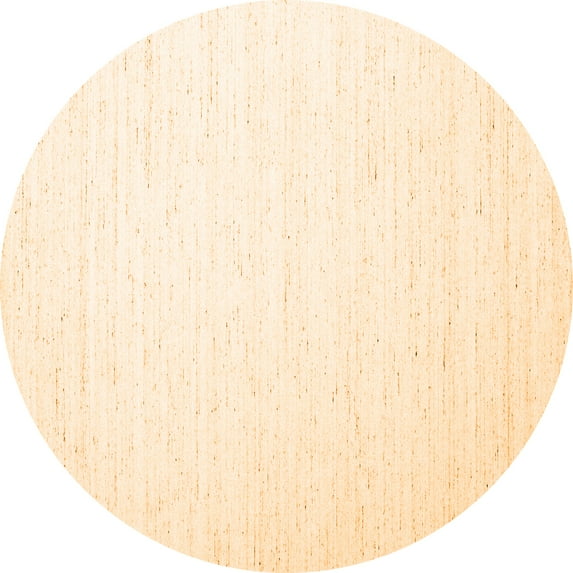 Ahgly Company Indoor Round Solid Orange Modern Area Rugs, 6' Round