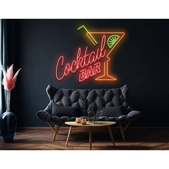 Glowneon Cocktails Bar Neon Signs, Bar LED Signboard