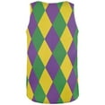 thumbnail image 2 of Mardi Gras Jester Costume All Over Mens Tank Top Multi MD, 2 of 2