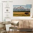thumbnail image 5 of Elephant Stock Bull Bison In Grand Teton Wall Art - Horizontal Canvas Wall Art - Living Room Wall Decor - Animal Canvas - Blue And Green Decor - 45" x 30", 5 of 8