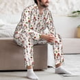thumbnail image 7 of Sikiie Merry Christmas Santa Mens Pajama Set, Soft Warm Long Sleeve Sleepwear, Cozy Button-Down Pjs for Men-Small, 7 of 7