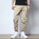 thumbnail image 4 of Pantalones holgados de algodón blanco roto y marrón para hombre, pantalones casuales para hombre, pantalones largos de lino, moda vintage elegante, nueva tendencia Harajuku L, 4 of 5