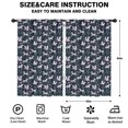 thumbnail image 2 of Blackout Kids Curtains,Dark Blue Cartoon Unicorn Leaf Pattern Childrens Insulated Curtains Set Of 2,Bedroom Essentials,Toddler Room Decor 52"x84", 2 of 5