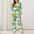 thumbnail image 3 of Bingfone Womens Pajama Sets Lemon Print,Long Sleeve Loungewear Pajamas Set-X-Large, 3 of 9