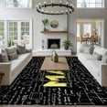 thumbnail image 4 of Abstract Math 5x7 Rug for Living Room Sofa and Coffee Table Layout, Mathematical Formula Pattern Black Washable Non Slip Rectangle Area Rug, 4 of 9