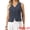 Navy Blue, variant on DARING DIVA Women's Stylish Vest Tops Linen Striped Business Waistcoat XS Beige